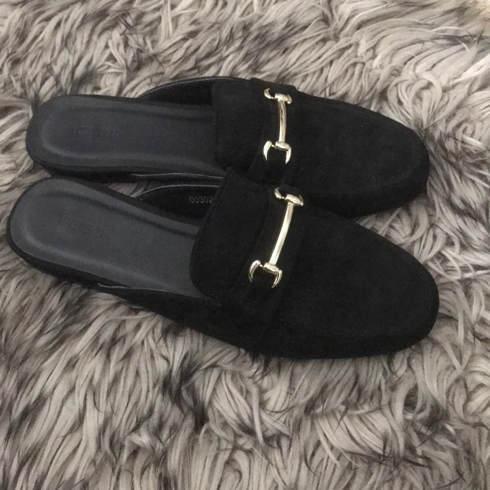 Black shoes size 7 loafers